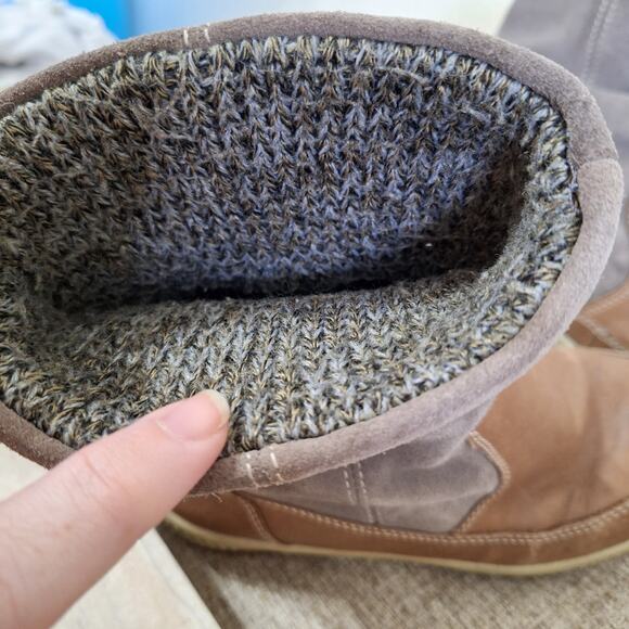 Cougar Willow grey suede brown leather pull on waterproof snow boot womens 6 - Picture 7 of 8